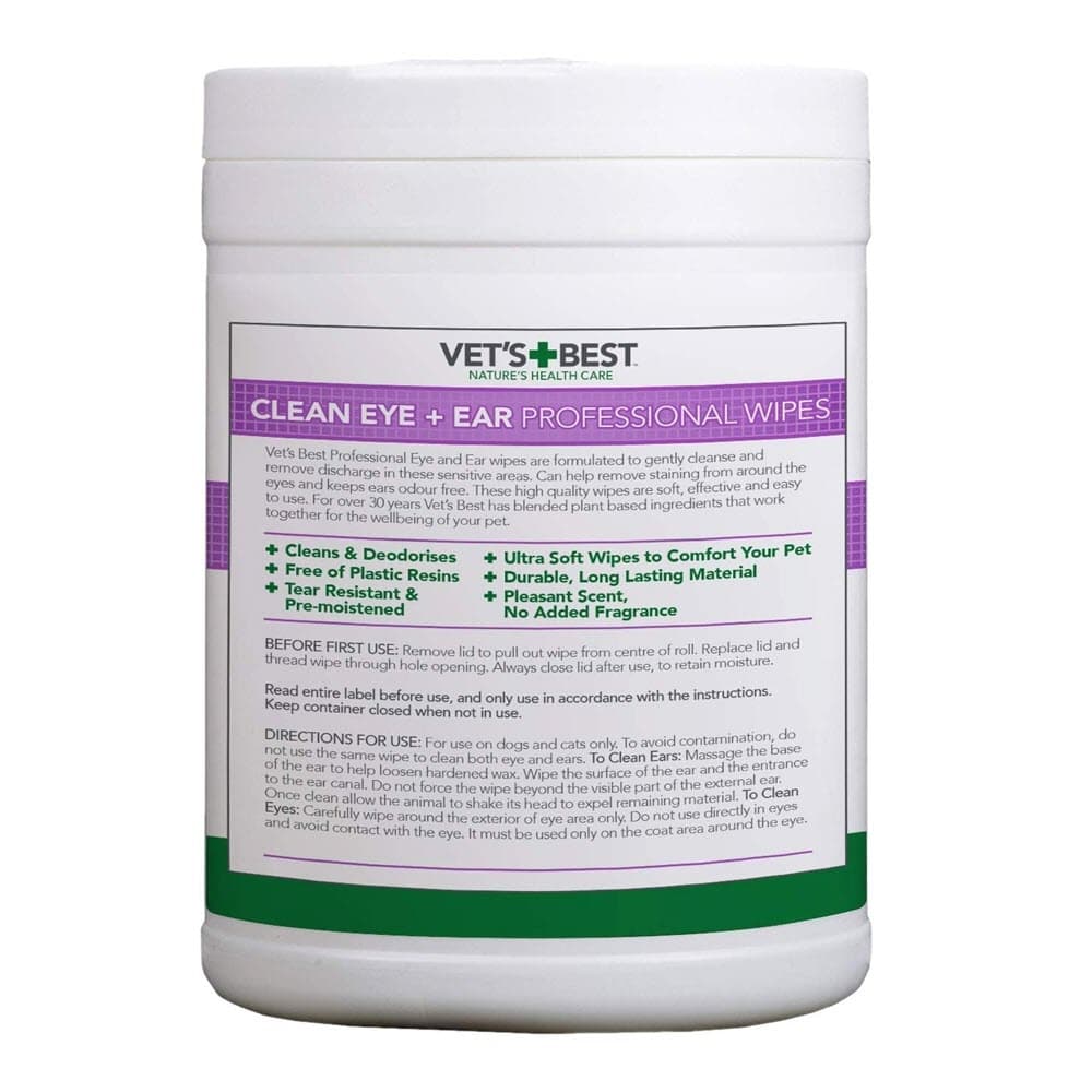 Vets Best Clean Eye And Ear Wipes 160stk Rens Øre & Øjne