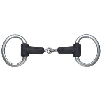 Eggbutt Flat Ring Rubber Covered Snaffle Bit 5.0" ONLY (Shires) - Horse ...