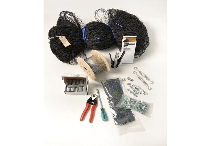 Bird Net Kit & Fixings - 5m x 5m Bird Netting - Huck