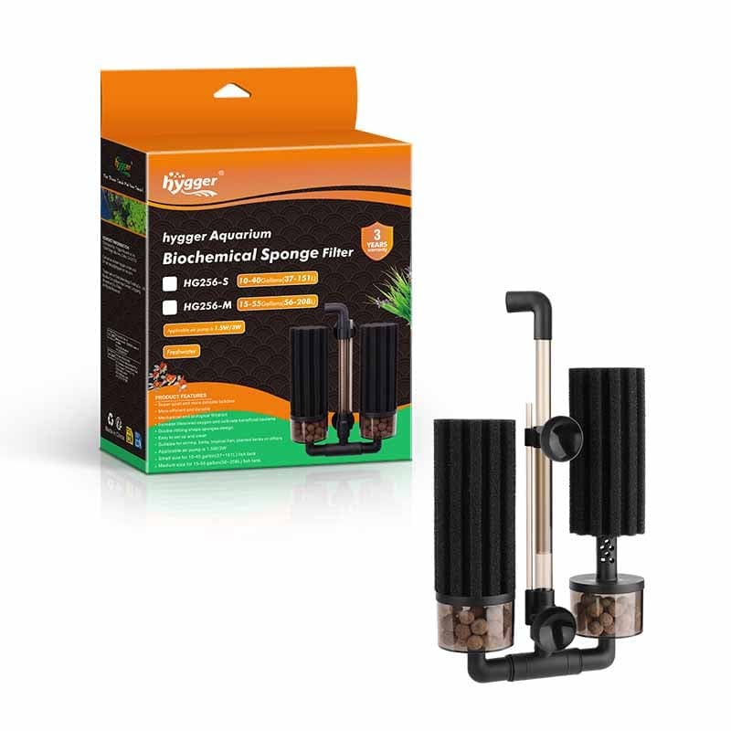 hygger Aquarium Double Biochemical Sponge Filter - hygger