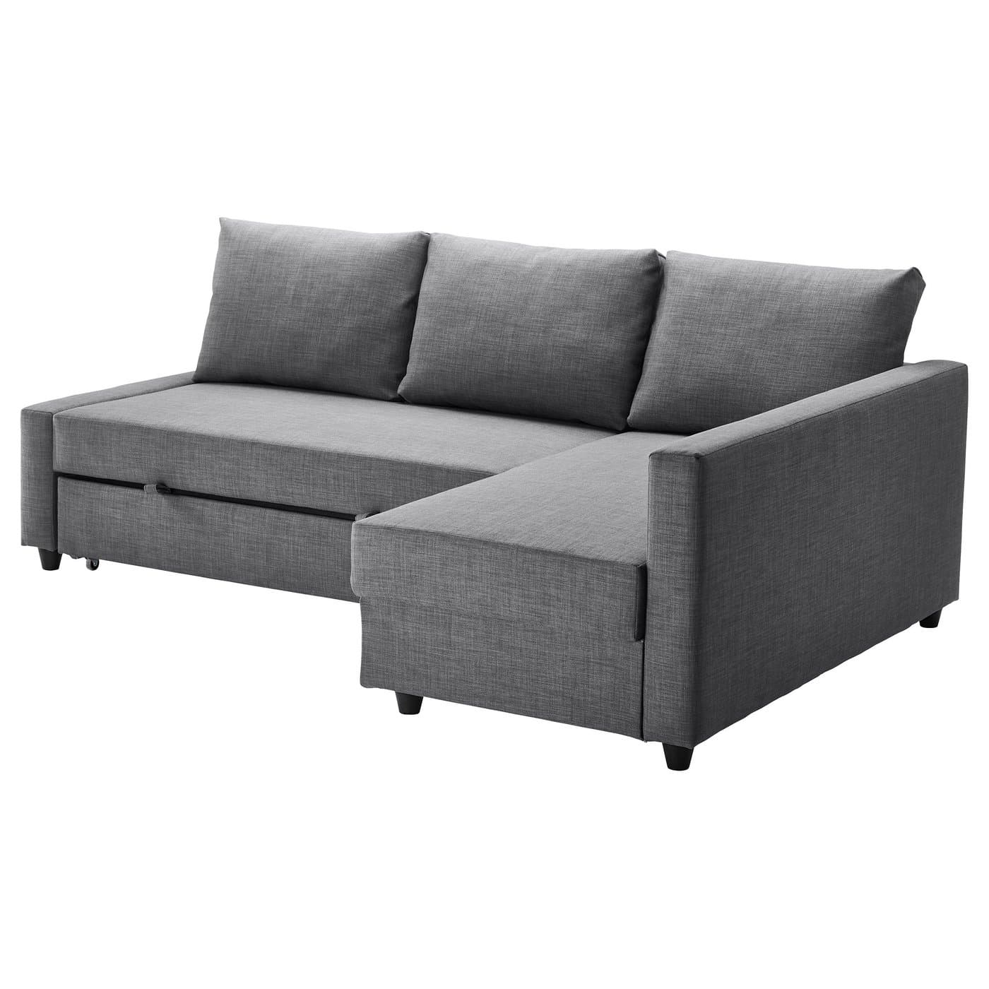 FRIHETEN corner sofa bed with storage, Skiftebo dark grey - IKEA UK