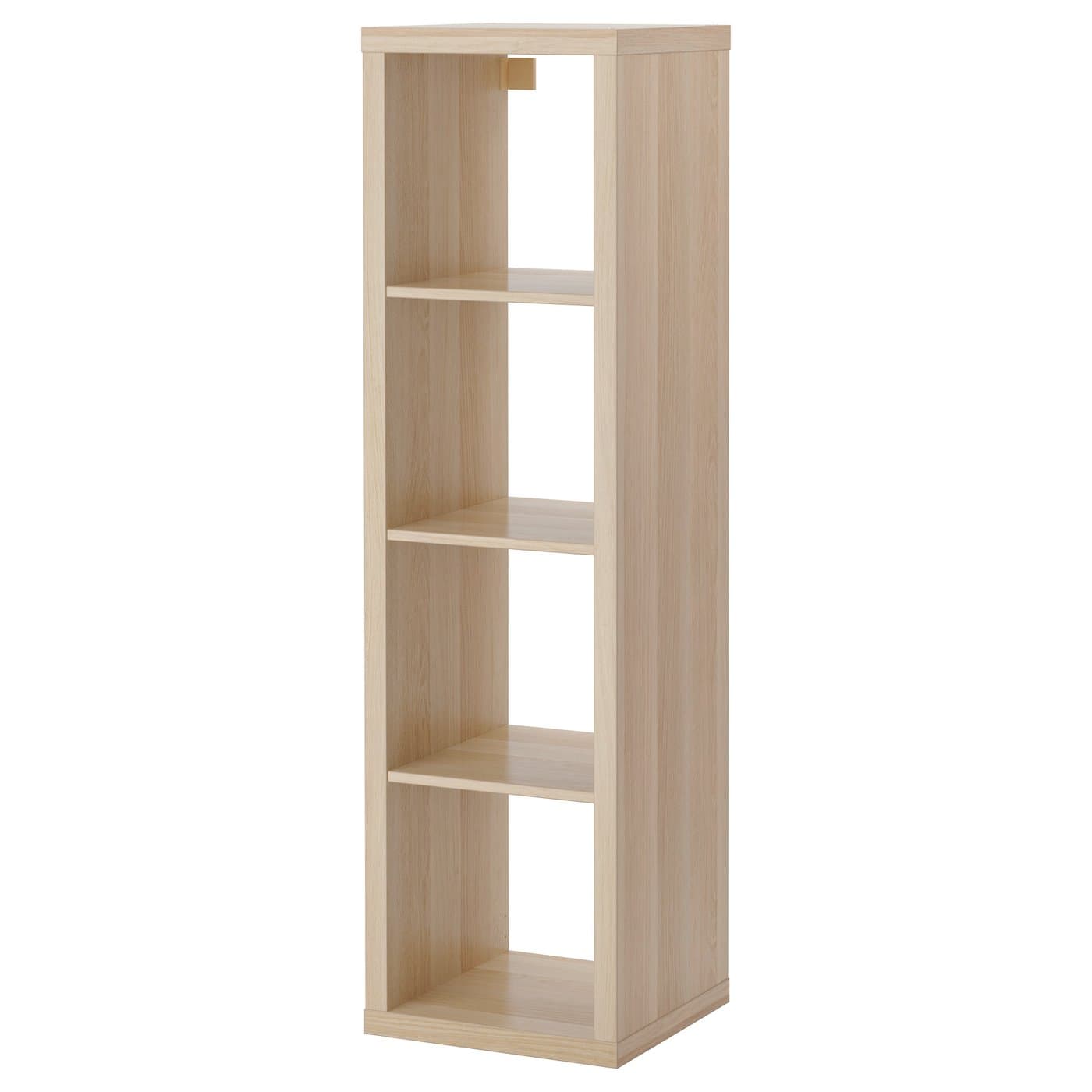 KALLAX cube storage unit, white stained oak effect, 42x147 cm - IKEA UK