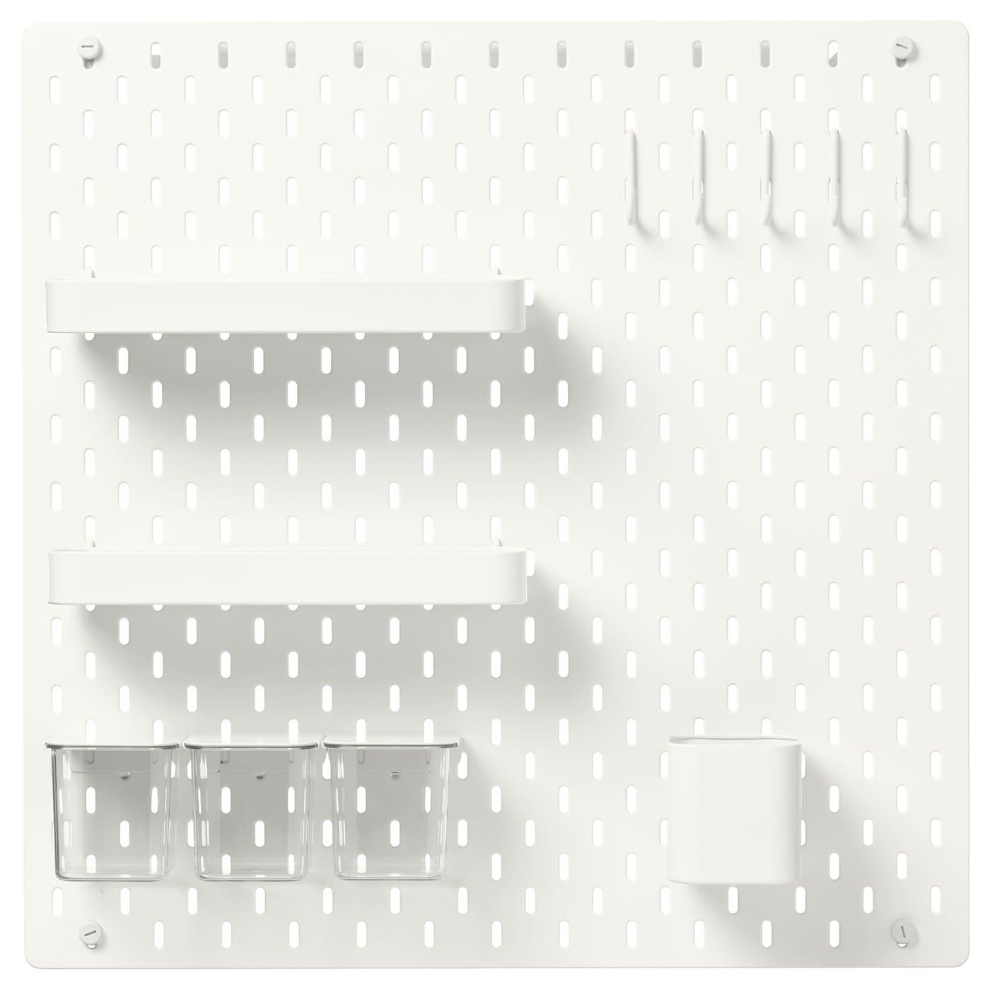 SKÅDIS pegboard combination, white, 56x56 cm - IKEA UK