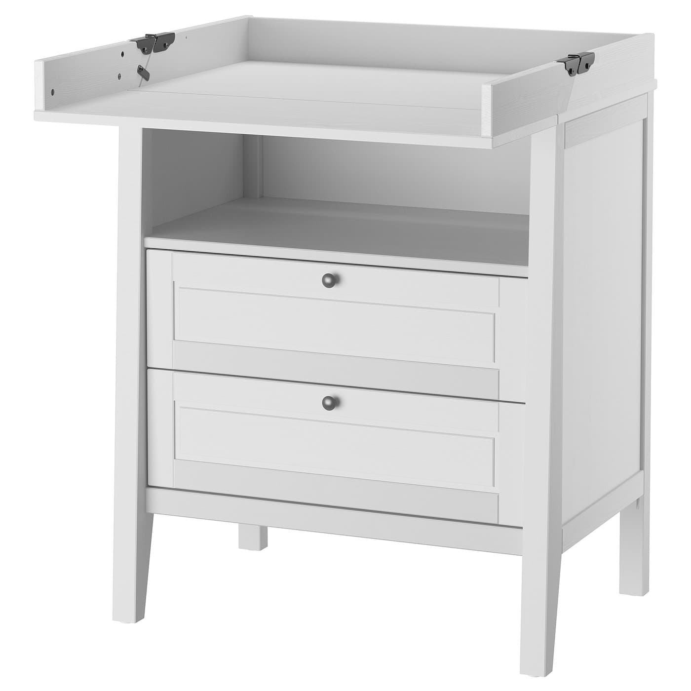 SUNDVIK changing table/chest of drawers, grey - IKEA UK