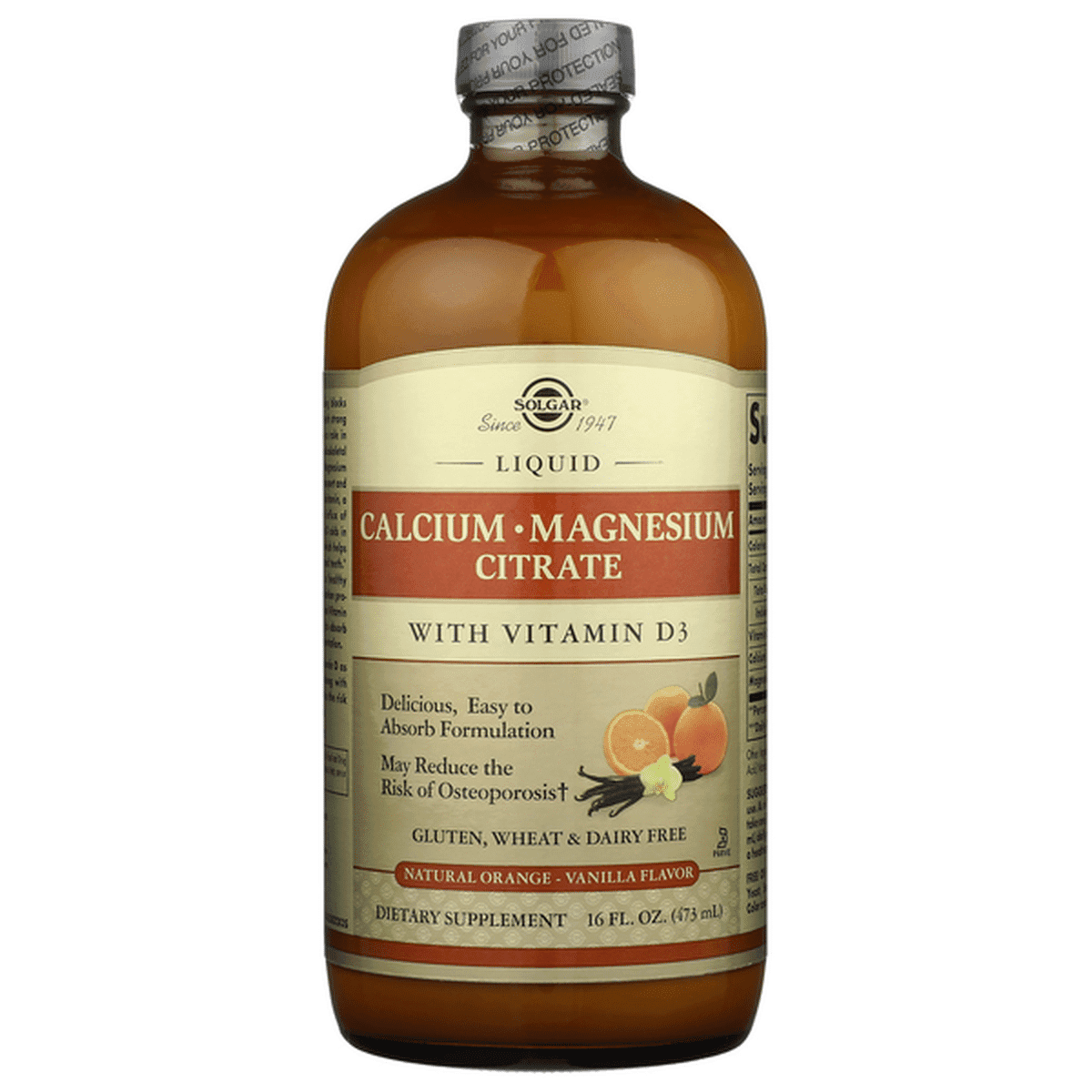 Solgar Liquid Calcium Magnesium Citrate With Vitamin D3 (16 fl oz ...