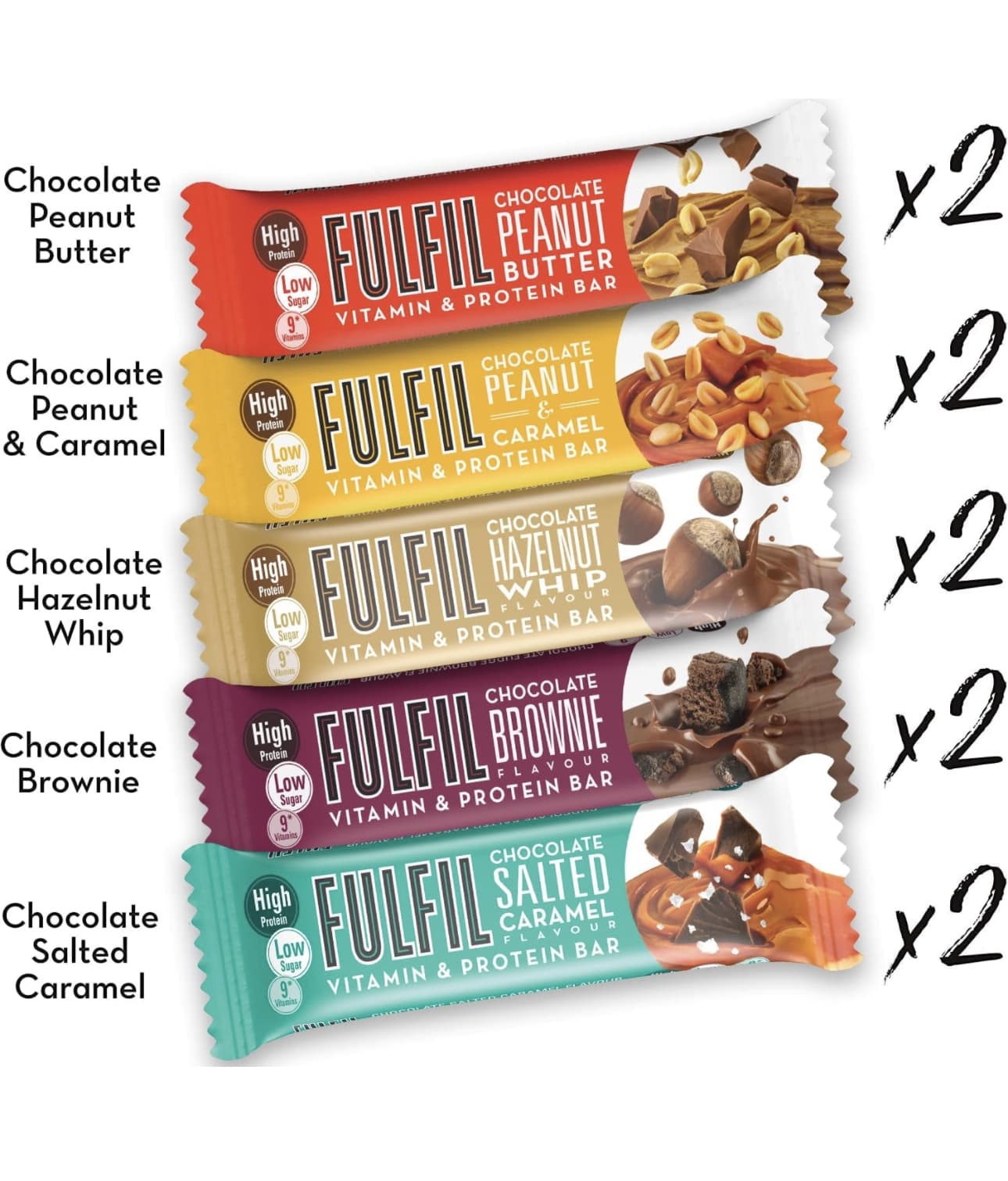 Fulfil Vitamin and Protein Bar (10 x 55 g Bars) 10 Bar Selection Box ...