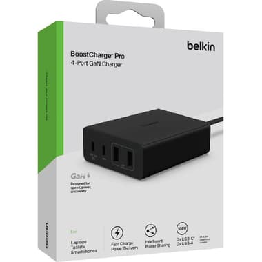 Belkin BoostCharge Pro 4-Port GaN Charger 108W, Fast Battery Charging ...