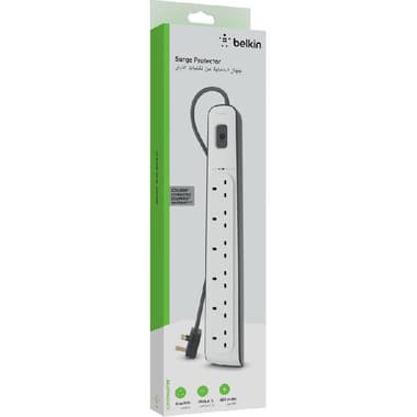 Belkin BSV603 Surge Protector 2.00 m ( 6.56 ft ) - Jarir Bookstore KSA