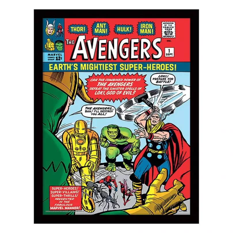 Marvel Collector Print Framed Poster Avangers vs. Loki Comic Pyramid ...