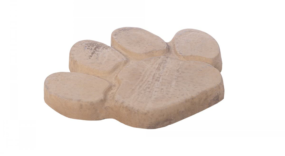 Animal Paw Stepping Stone - Buff Gold | Earnshaws Fencing Centres