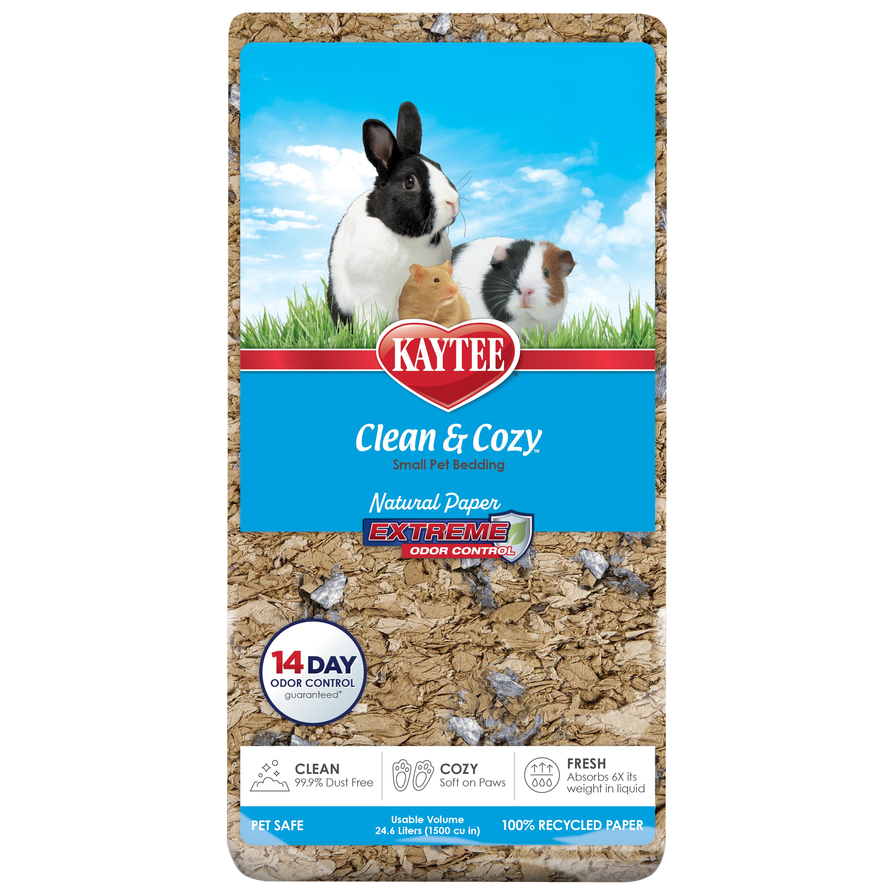 Kaytee Clean & Cozy Natural Paper with Extreme Odor Control Bedding