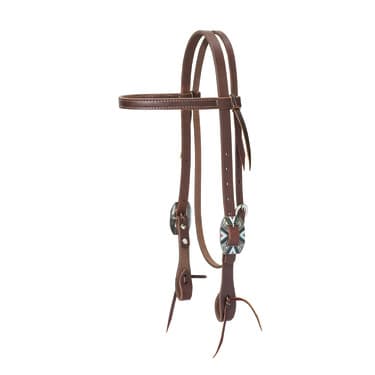 Weaver Leather Working Tack Browband Headstall, Rope Edge Hardware ...