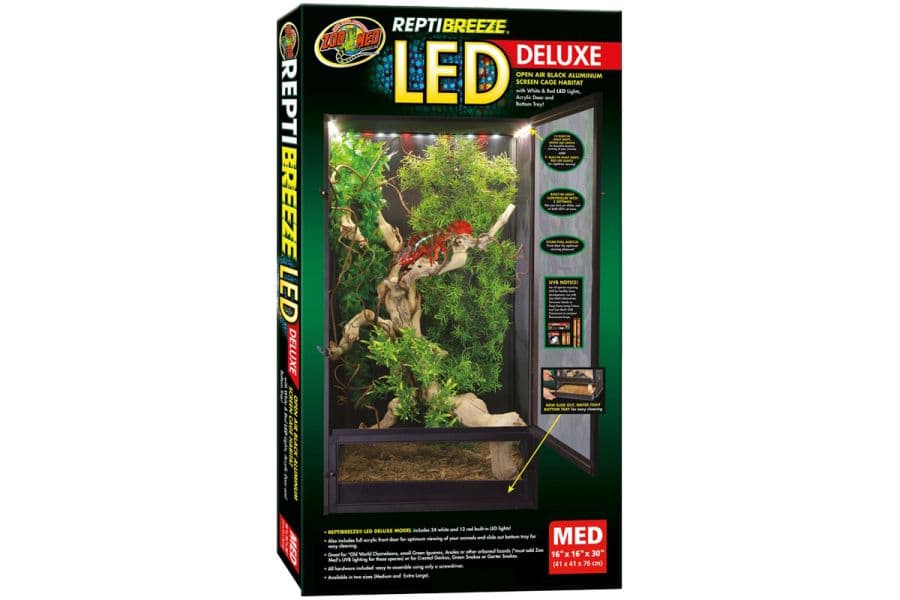 ReptiBreeze LED Deluxe XL - Terrarium grillagé pour caméléon - Zoomed