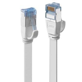 2m CAT.6A U/FTP Flat Ethernet Cable, White - Lindy Australia
