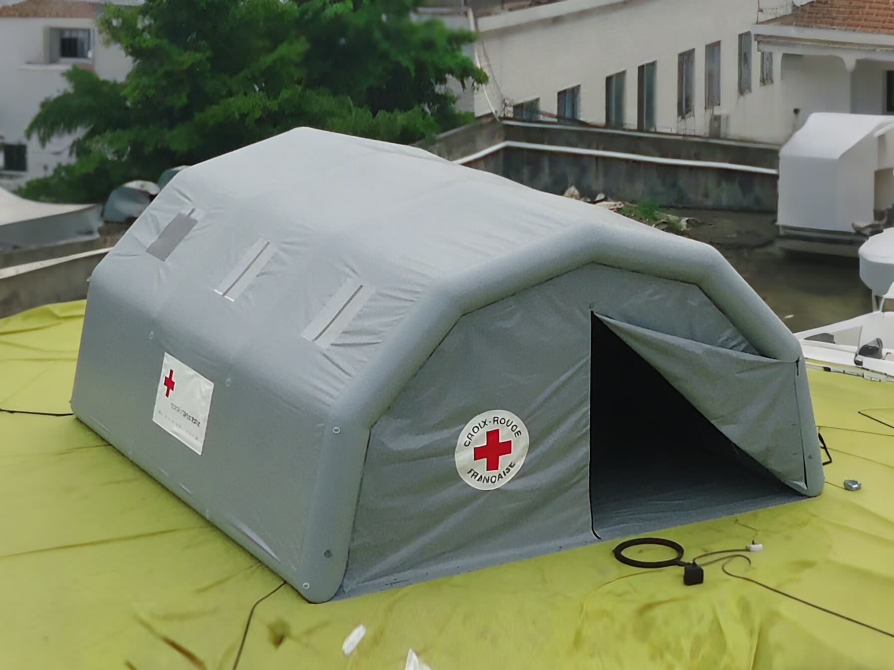 Gray Inflatable Rescue Tent Emergency Shelter