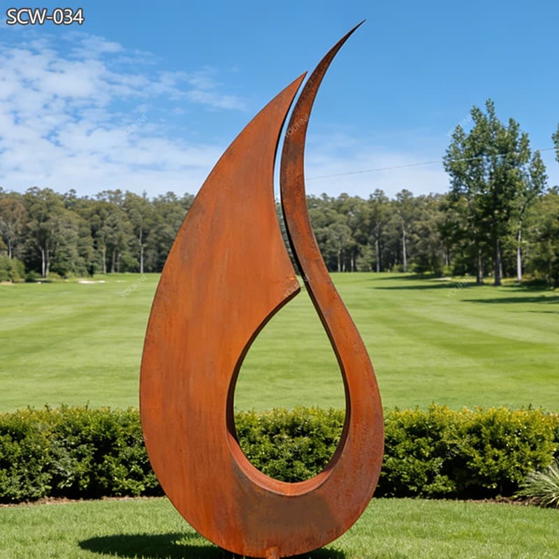 Rusty Abstract Garden Ornament Sculpture