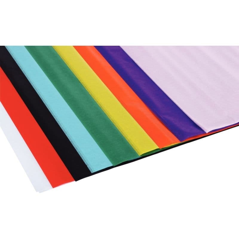 Rouleau de 24 feuilles de papier de soie 50 x 75 cm couleurs assorties ...