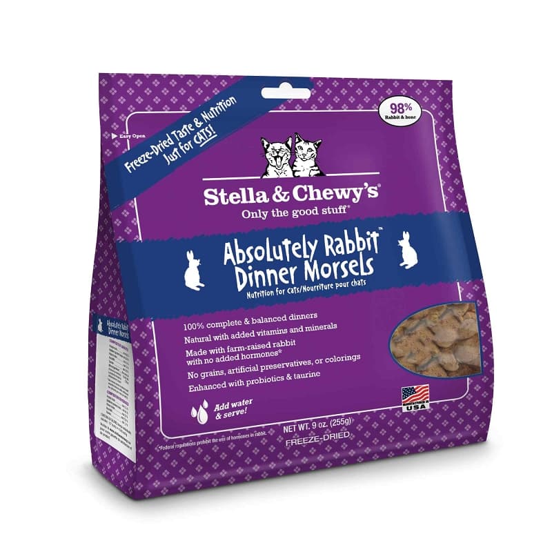 Stella & Chewy's Absolutely Rabbit Dinner Morsels Freeze-Dried Cat Food ...