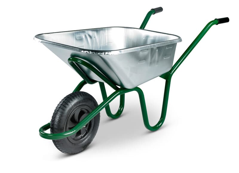 Walsall Invincible Wheelbarrow Galvanised 120L With Pneumatic Wheel - OBM