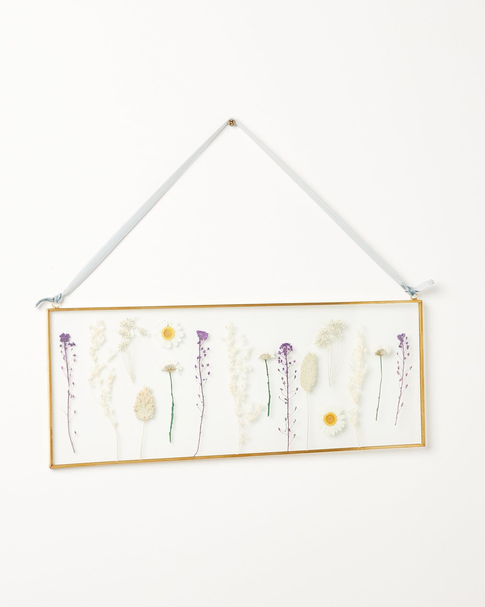 Dried Flower Gold & Glass Oblong Wall Hanging | Oliver Bonas