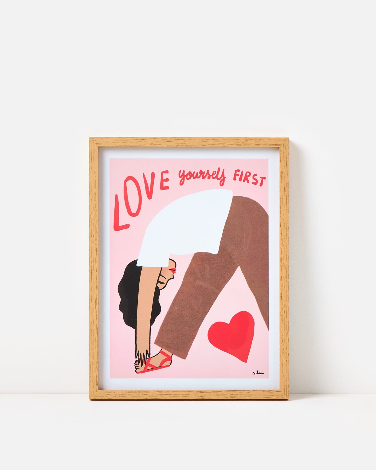 Oliver Bonas Love Yourself First Canvas Wall Art