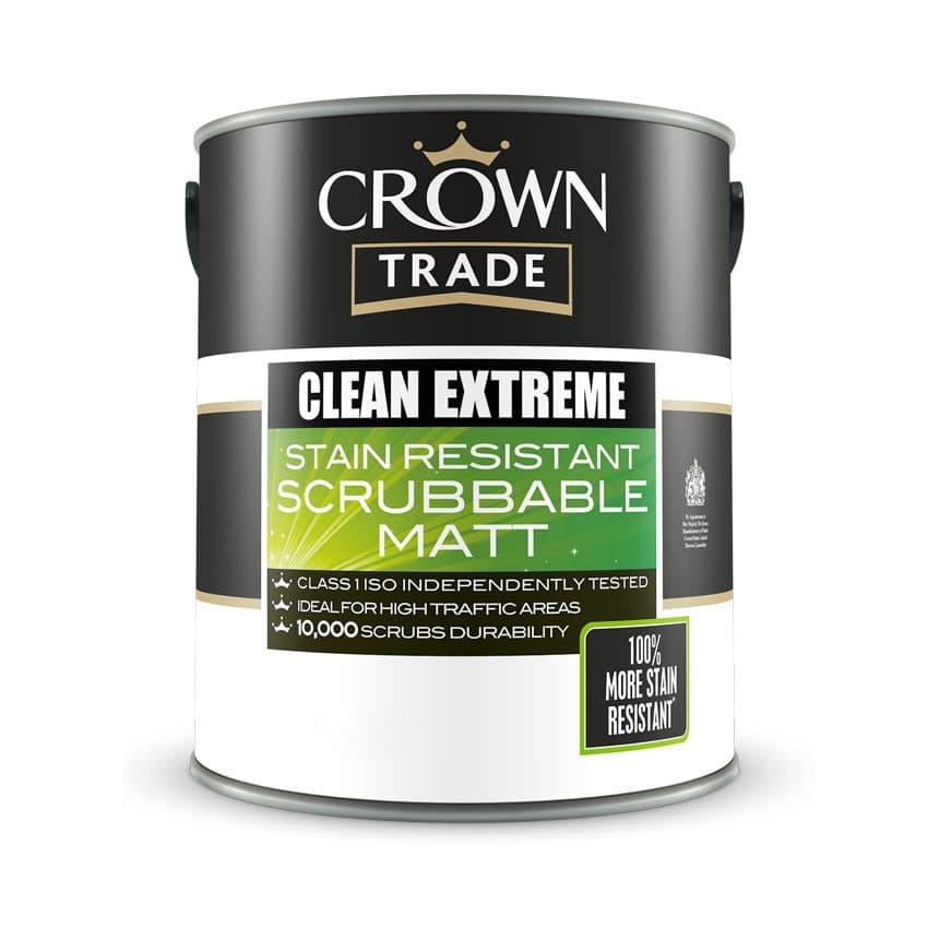 Crown Trade Clean Extreme Scrubbable Matt - Tinted - Online Paint Shop