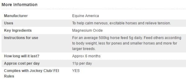 EA Magnitude Powder > Calmers > Orchard Equestrian Ltd.