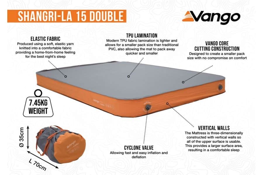 Vango Shangri-La II 15 Double self-inflating sleeping mat