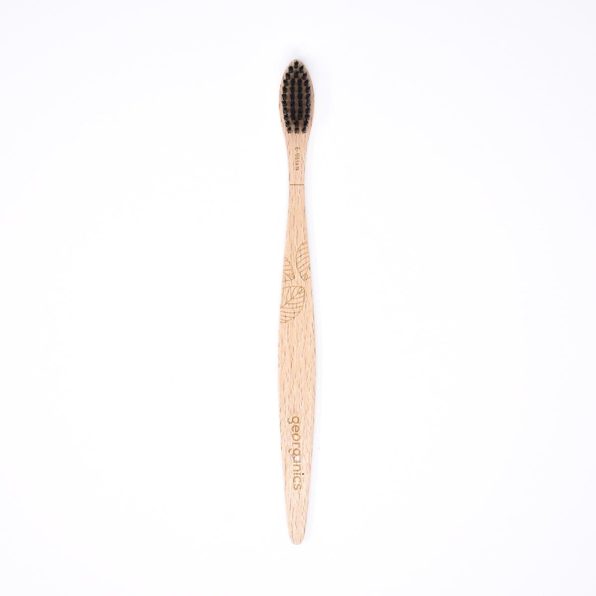 Georganics Beechwood Toothbrush - Soft Charcoal Bristles