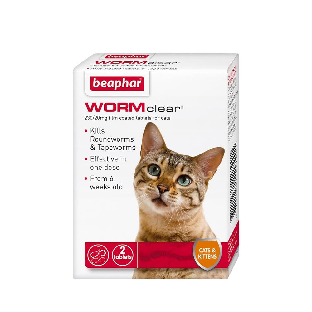 Beaphar WORMclear Tablets for Cats - 2 Tablets | Pets Corner