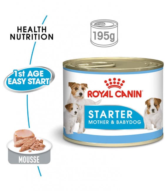 Royal Canin Size Health Nutrition Starter Mousse Mother & Babydog 195g ...
