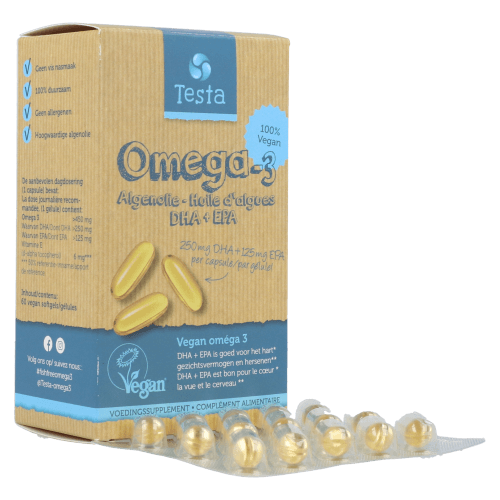 Testa Omega-3 Algae Oil DHA + EPA | 60 capsules | PharmaMarket