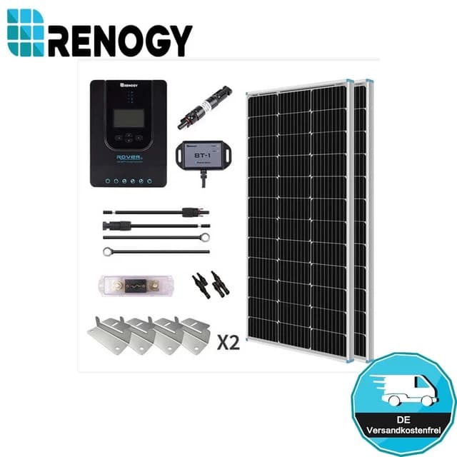 RENOGY 200W SOLAR System 20A MPPT Charge Controller Solar Panel Power ...