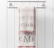 Monogram hand towel | Pottery Barn