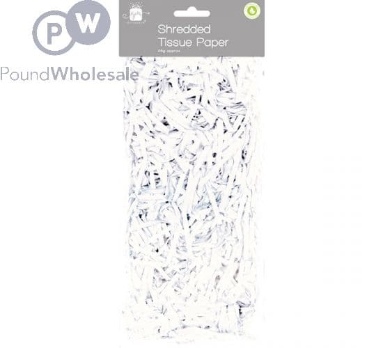 Wholesale Giftmaker White Shredded Tissue Paper 25g | Pound Wholesale