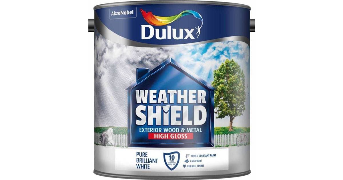 Dulux Weathershield Exterior Metal Paint, Wood Paint White 2.5L