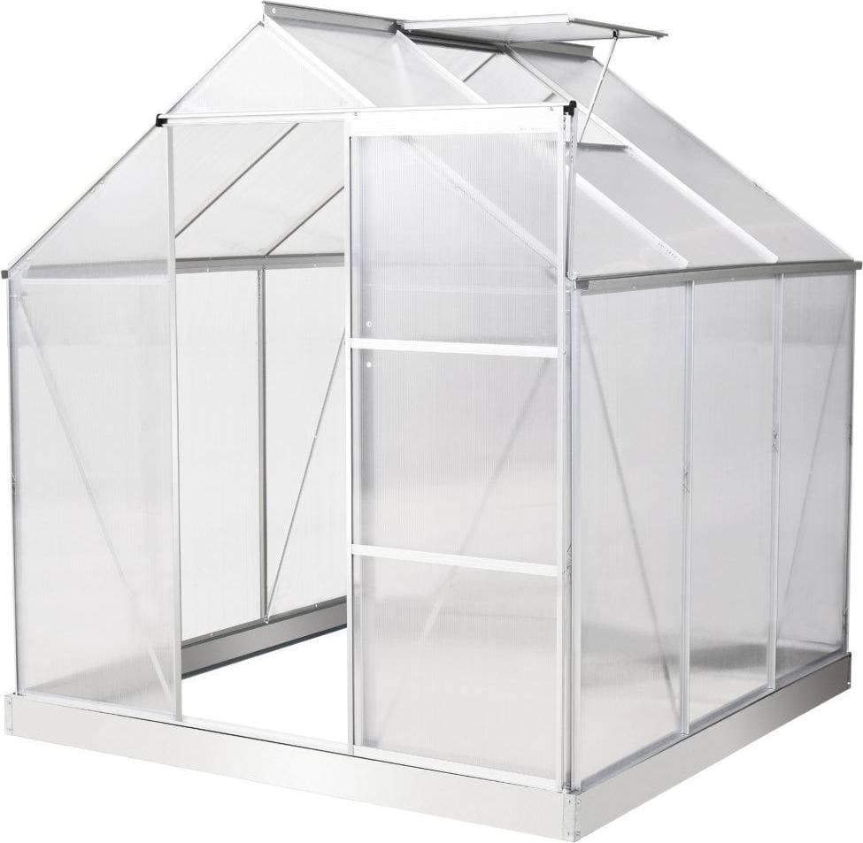 OutSunny Walk-In Greenhouse 6x6ft Aluminum Polycarbonate • Price