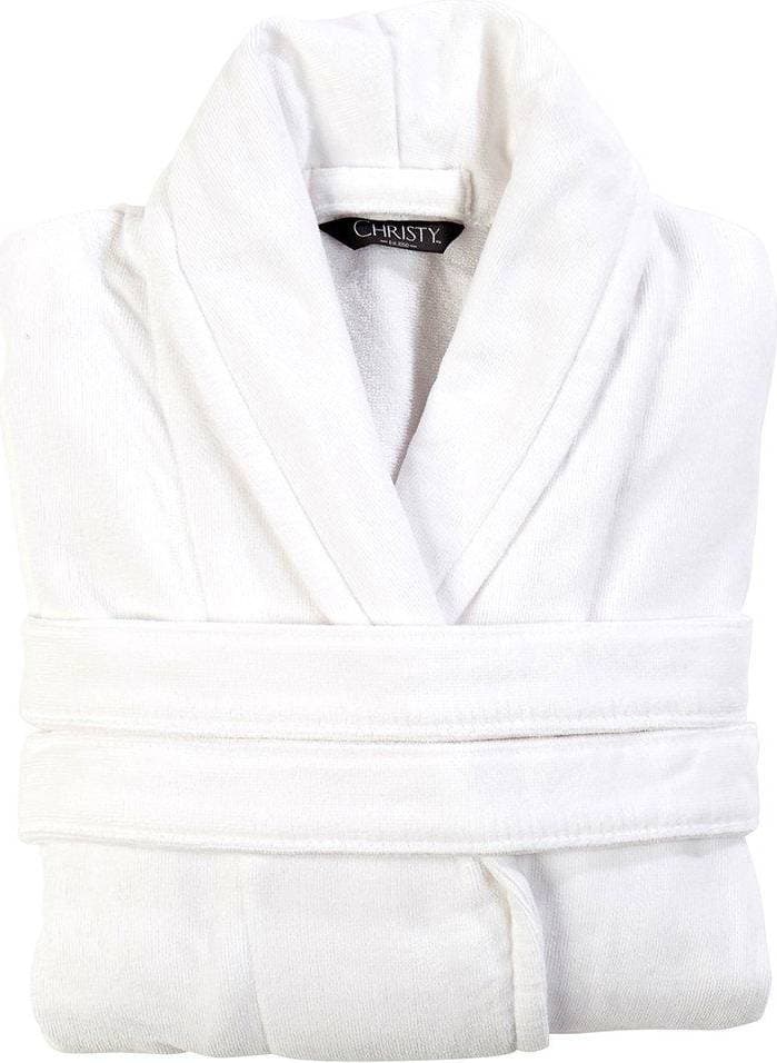 Christy 'Supreme Velour' 100% Sheared Cotton Robe White • Price