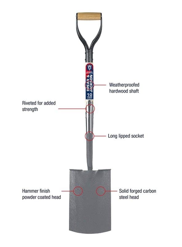 Spear and Jackson 1071AL Neverbend Professional Treaded Garden Digging ...