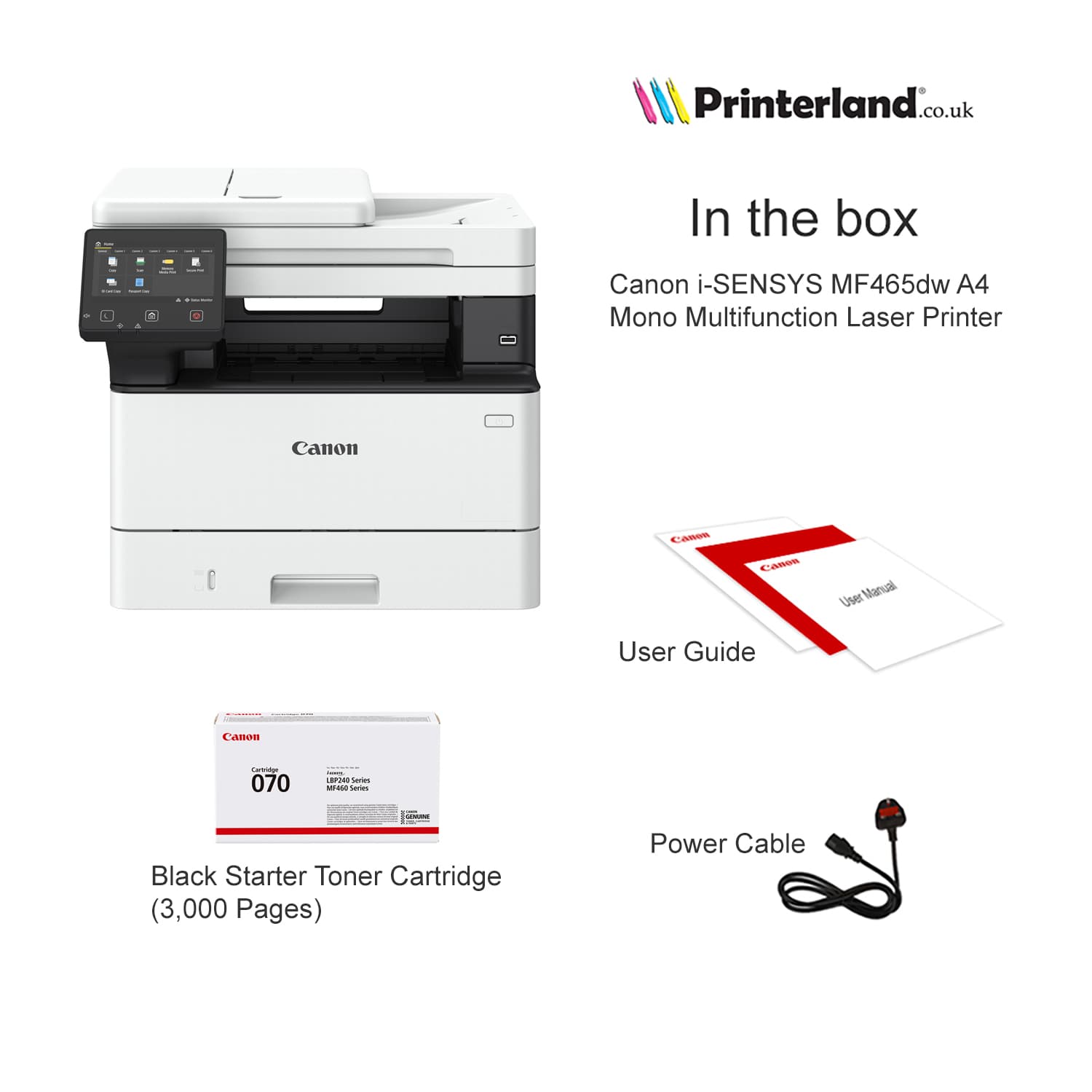 Canon i-SENSYS MF465dw A4 Mono Multifunction Laser Printer - 5951C024