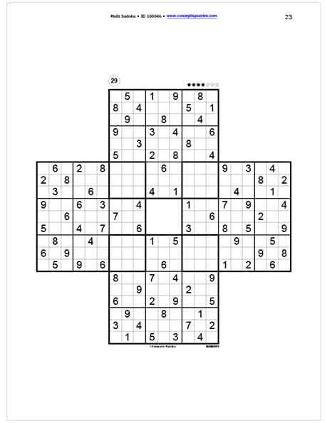 Multi Sudoku Printable Puzzles | Puzzler