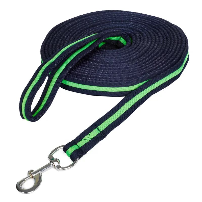 Elico Soft Feel Lunge Rein Line - Navy/Green