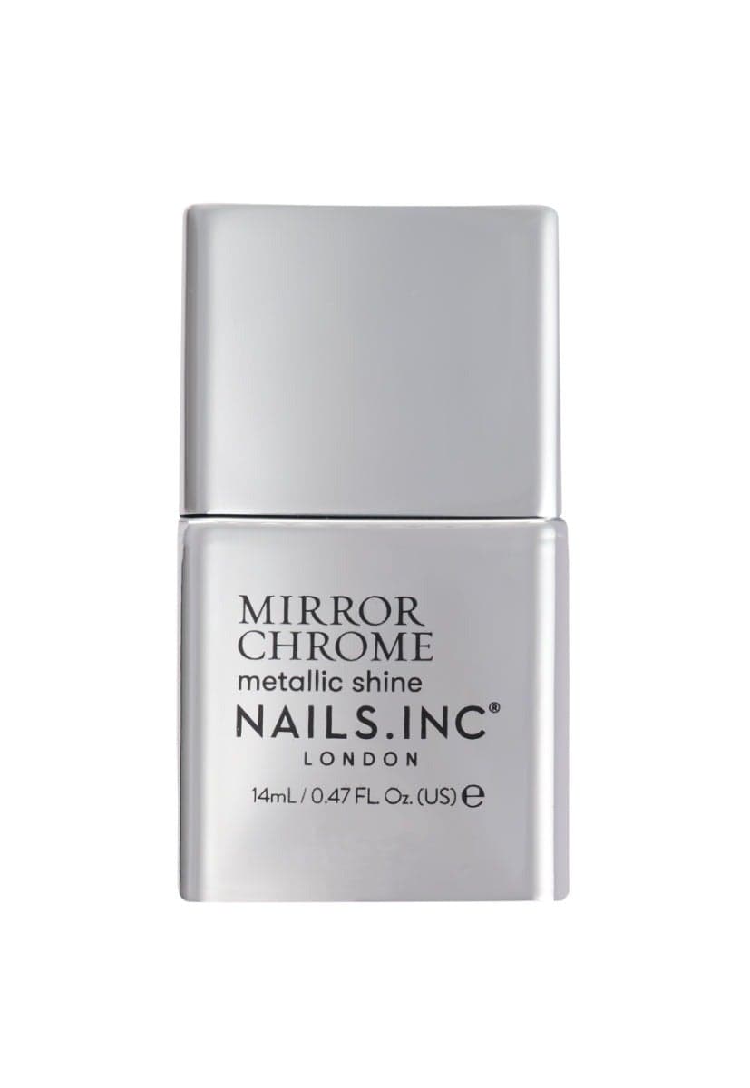 Nails Inc. + Mirror Chrome Silver Served High Shine Metallic Nail Polish