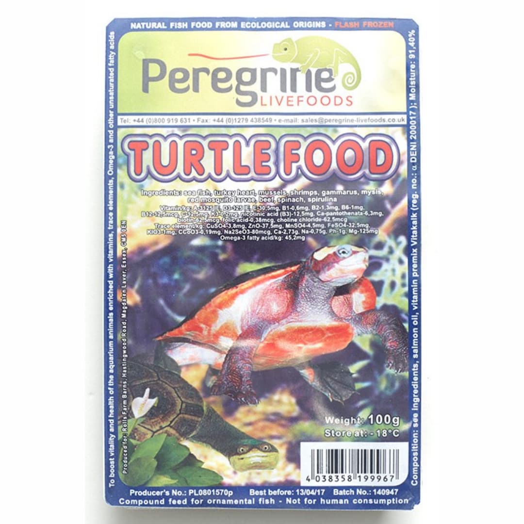 Turtle and Terrapin Frozen Food Peregrine Blister Pack 100g - Repxotics