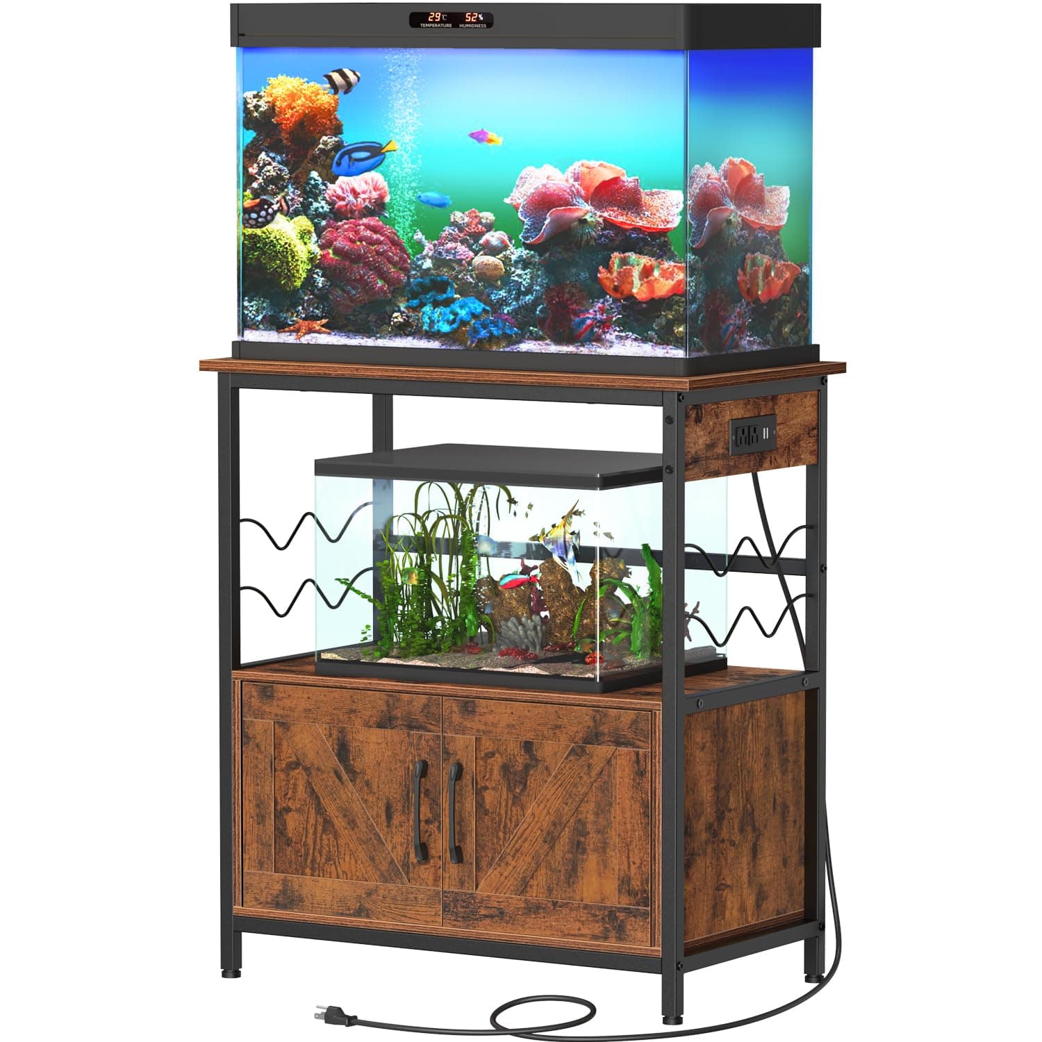 Review of Herture Metal Frame Fish Tank Stand with Cabinet Storage