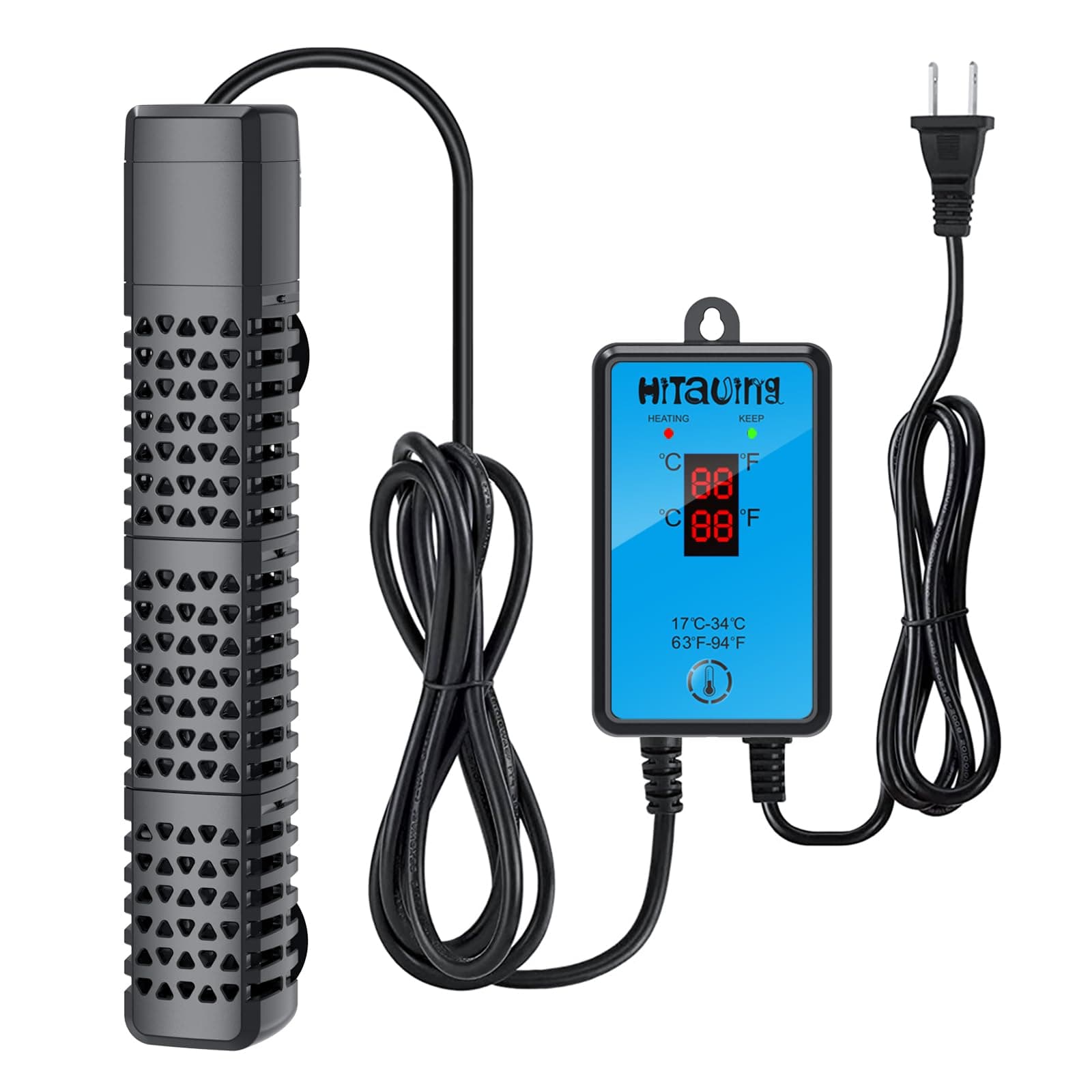 Review of Hygger 500W Saltwater Aquarium Heater with Digital Thermostat ...