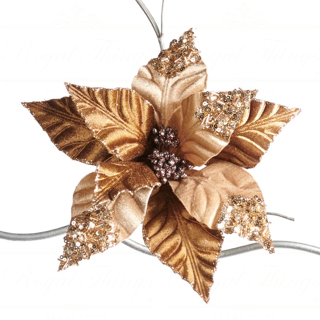 Glitter Poinsettia on Clip | Flowers | Royal Things