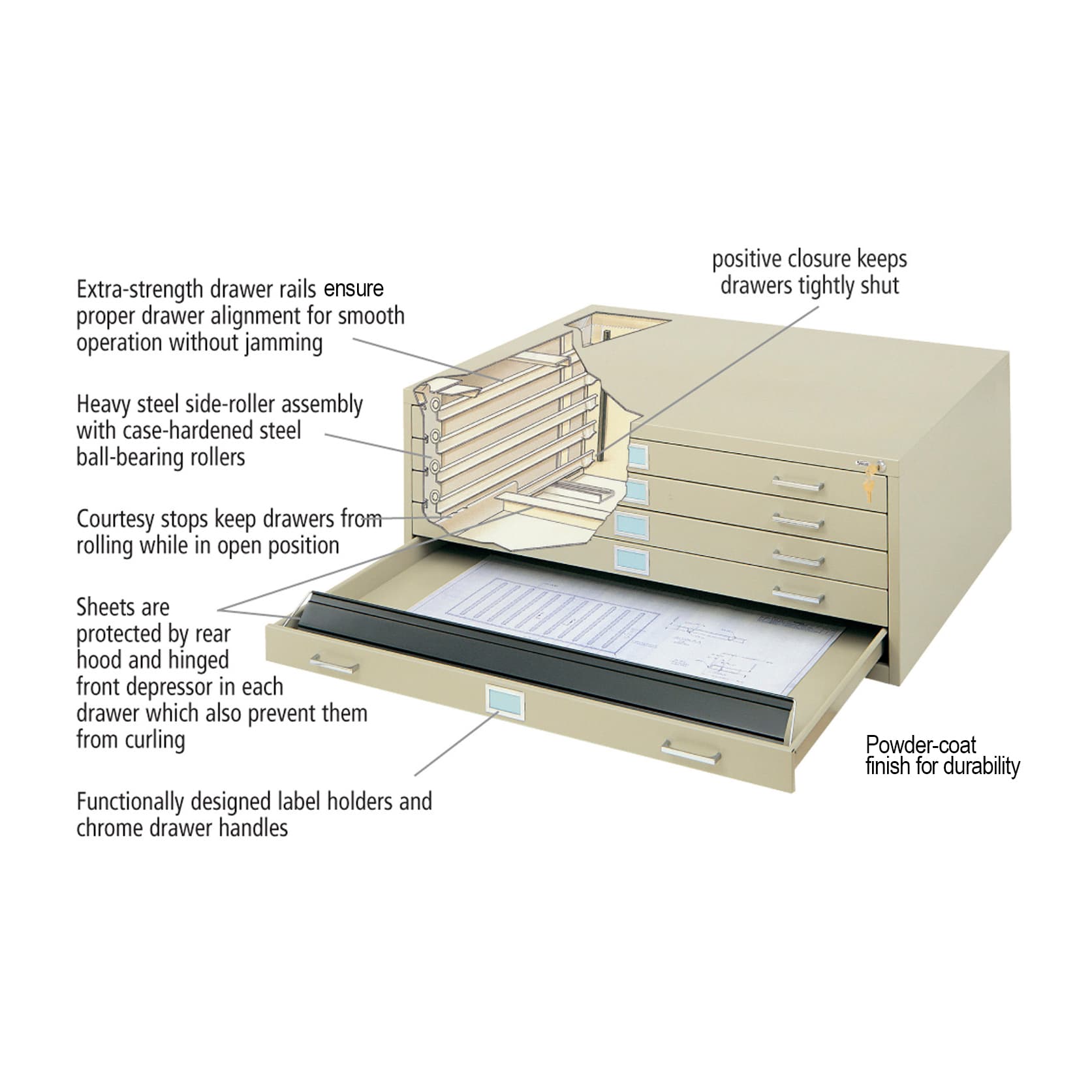 Flat File Drawer Cabinet