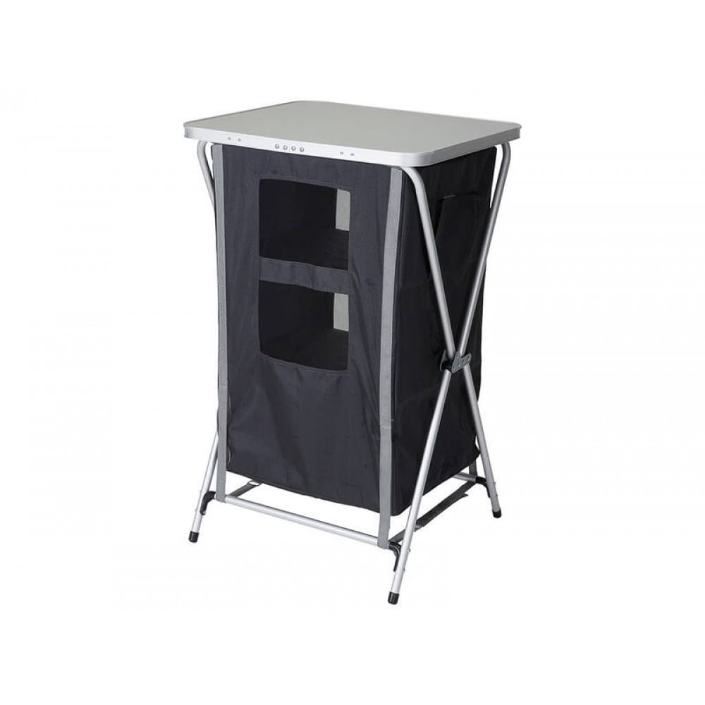 Camp Kitchen Pantry - 3 Shelf Folding Cupboard + Worktop