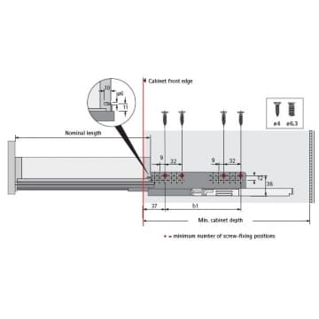 Soft Close Ball Bearing Hettich Drawer Runners – Quadro V6 - SCF Hardware